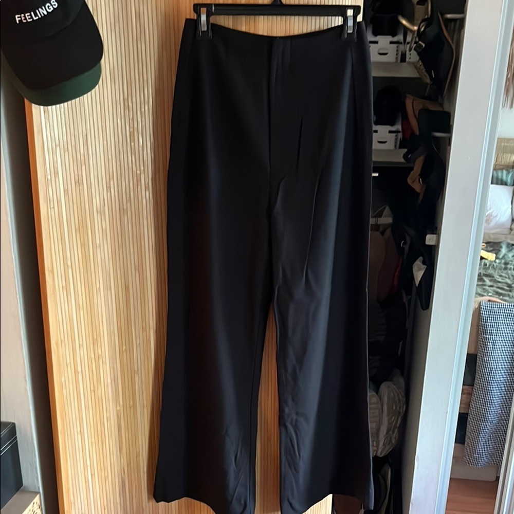 St. Agni Black Wide Leg Pants with Flowing Silhouette